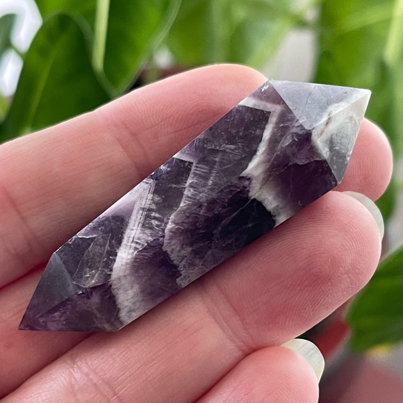 Double point Chevron dream amethyst gemstone - Picture 2 of 6